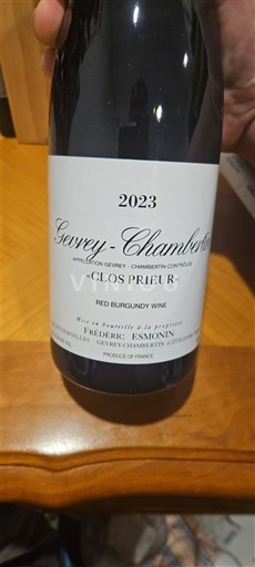 Burgundija Gevrey-chambertin Premier Cru Frédéric Esmonin Clos Prieur 2023