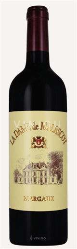 Bordeaux Margaux Grand Cru Château Malescot St. Exupéry La Dame de Malescot 2018