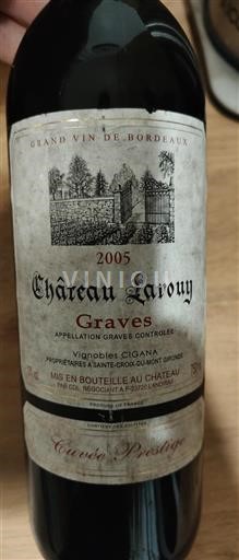Bordéus Graves Château Larouy Prestige 2005