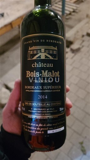 Bordeaux Bordeaux supérieur Château Bois-Malot Tradition 2014