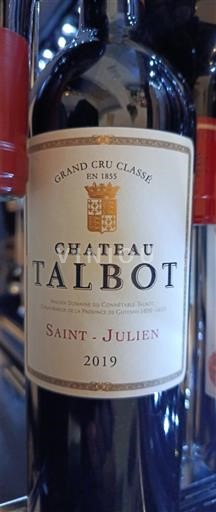 Bordéus Saint-Julien Grand Cru Château Talbot 2019