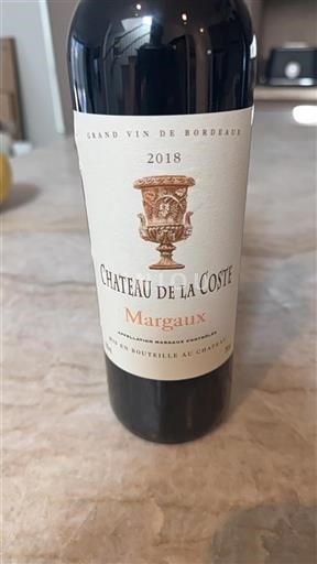 Bordeaux Margaux Château La Coste 2018