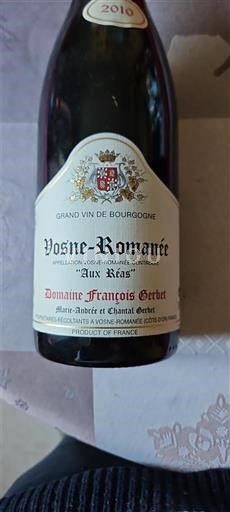 Borgoña Vosne-romanée Domaine François Gerbet Aux Réas 2010