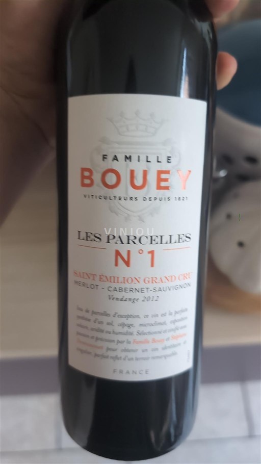 Bordeaux Saint-Émilion Grand Cru Grand Cru Famille Bouey Les Parcelles N°1 2012
