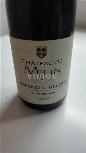 Burgund Maranges Premier Cru Château Melin Clos des Rois 2012