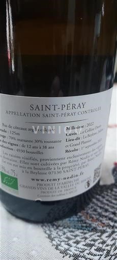 Rhônetal Saint-Péray Rémy Nodin La Colline Dorée 2022