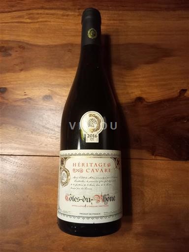 Rhône-dalen Côtes-du-Rhône Heritage cavare 2016