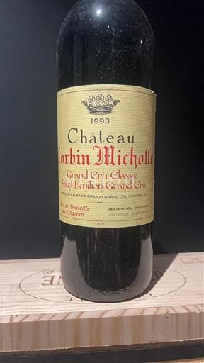 Vin Rouge sec Château Corbin Michotte 1993 France Bordeaux Saint-Émilion Grand Cru AOC Grand Cru