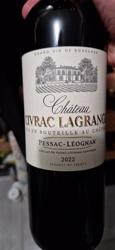 Bordeaux Pessac-Léognan Château Civrac Lagrange 2022