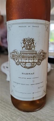 Bordeaux Barsac Premier Cru Coutet 1990