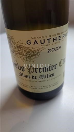 Bourgondië Chablis Premier Cru Gautheron Mont de Milieu 2023