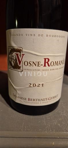 Burgundi Vosne-Romanée Domaine Berthaut-Gerbet 2021