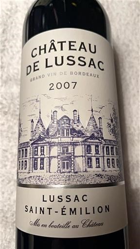 Bordeaux Lussac-saint-émilion Château de Lussac 2007