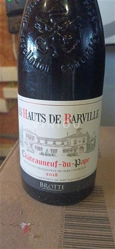 Vale do Ródano Châteauneuf-du-Pape Brotte Les Hauts de Barville 2018
