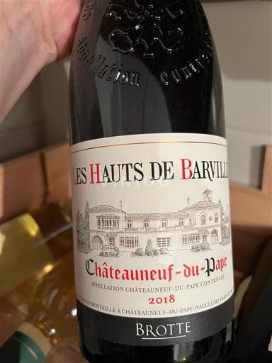 Rona dolina Châteauneuf-du-Pape Brotte Les Hauts de Barville 2018