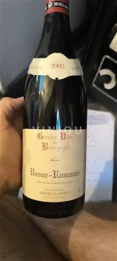 Vin Rouge sec Moillard 2005 France Bourgogne Vosne-romanée AOC