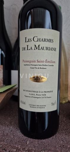 Bordeaux Puisseguin-saint-émilion Les Charmes de La Mauriane 2017