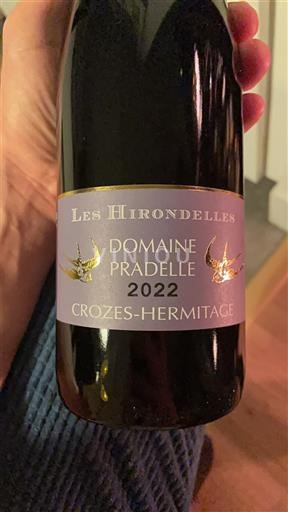 Vallée du Rhône Crozes-hermitage Domaine Pradelle Les Hirondelles 2022