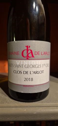 Burgundsko Nuits-saint-georges Premier Cru Domaine L'Arlot Clos de l'Arlot 2018
