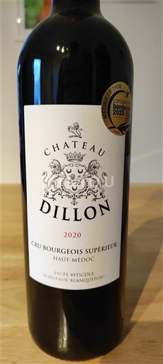 Bordeaux Haut-Médoc Cru Bourgeois Supérieur Château Dillon 2020