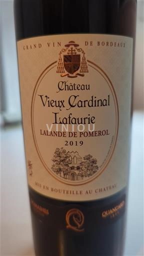 Bordeaux Lalande-de-pomerol Château Vieux Cardinal Lafaurie 2019