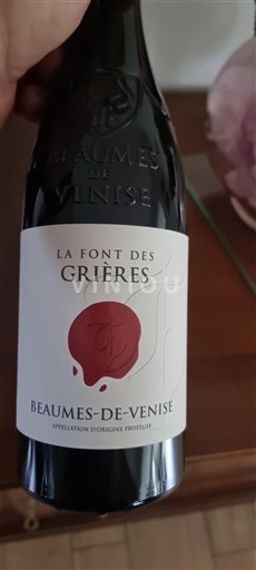 Rhônen laakso Beaumes de Venise La Font des Grières 2021