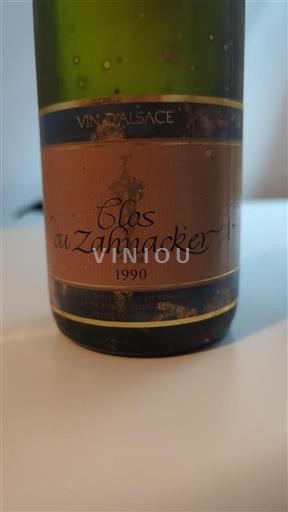 Alsace Grand Cru Cave de Ribeauvillé Clos du Zahnacker 1990