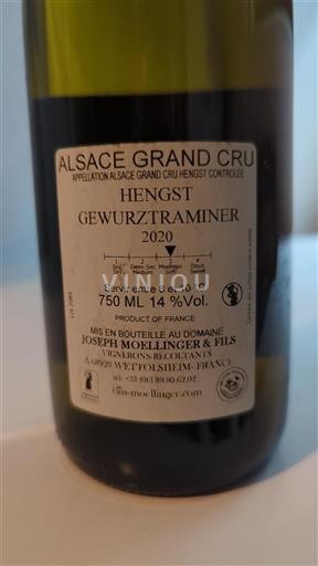 Alsace Unspecified Grand Cru Joseph Moellinger & Fils Hengst 2020