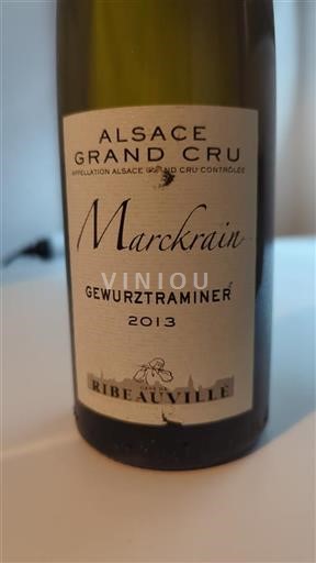 Alzacija Alsace Grand Cru Grand Cru Cave de Ribeauvillé Marckrain 2013