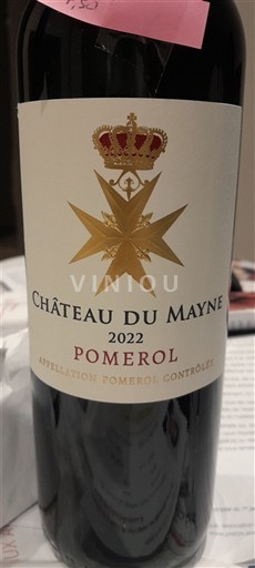 Bordeaux Pomerol Château Mayne 2022