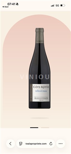 Valea Ronului Côte-rôtie Domaine Patrick et Christophe Bonnefond Colline de Couzou 2023