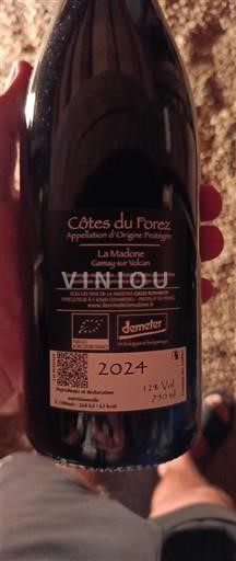 Loire Valley Côtes-du-Forez Les Vins de la Madone La Madone 2024