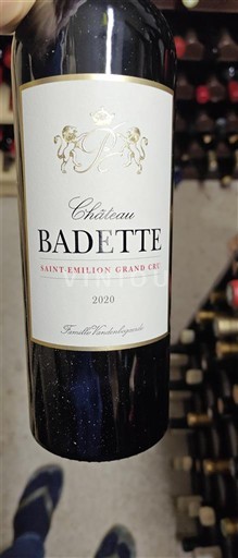 Bordeaux Saint-Émilion Grand Cru Grand Cru Château Badette 2020