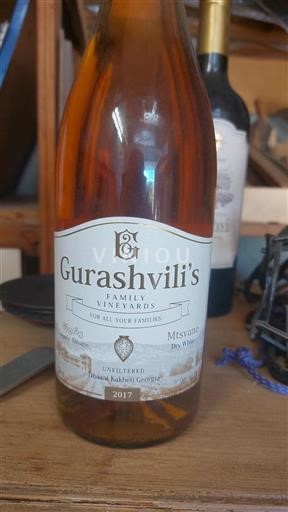 Vin Blanc sec Mtsvane Gurashvili's Family Vineyards 2017 Géorgie Kakheti