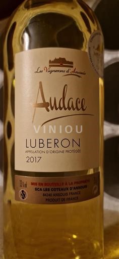 Rhônevallei Luberon Les Vignerons Ansouis Audace 2017