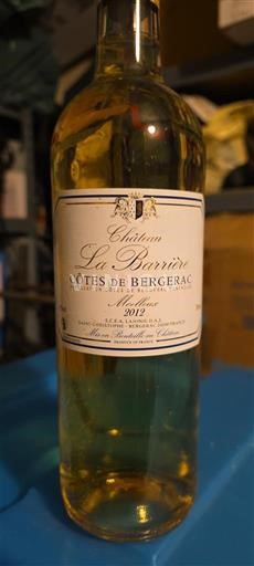 Sudoeste Côtes de Bergerac Château La Barrière 2012