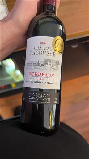 Bordeaux Château Lacousse 2018