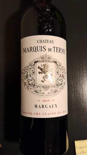 Bordeaux Margaux Grand Cru Château Marquis de Terme 2019
