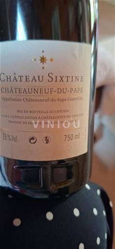 Rhônedalen Châteauneuf-du-Pape Château Sixtine Icke årgångsbetecknad