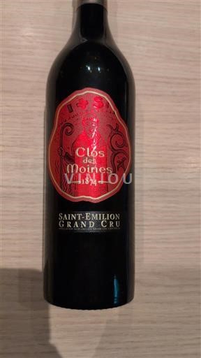 Burdeos Saint-Émilion Gran Cru Grand Cru Clos des Moines 2015