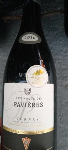 Rhône-dalen Cornas Les Hauts de Pavières Sélection Parcellaire 2016