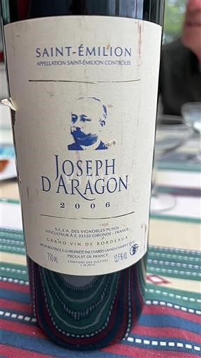Bordeaux Saint-Émilion Joseph Aragon 2006
