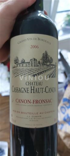Burdeos Canon-Fronsac Château Cassagne Haut-Canon 2006