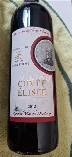 Burdeos Graves-de-vayres Château Pichon Bellevue Élisée 2012