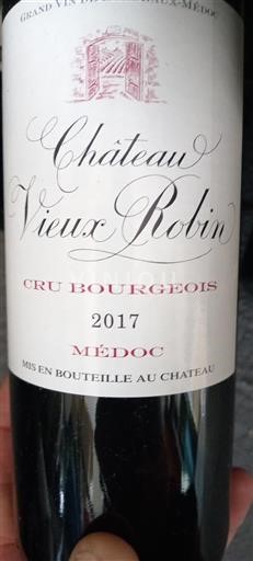 Bordéus Médoc Cru Bourgeois Château Vieux Robin 2017
