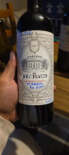 Bordéus Saint-Émilion Grand Cru Grand Cru Château Béchaud 2016
