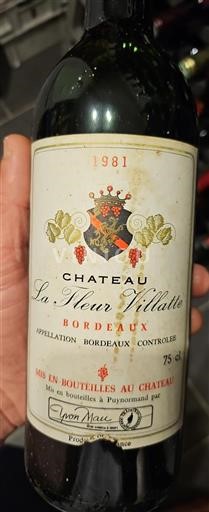 Bordeaux Château La Fleur Villatte 1981