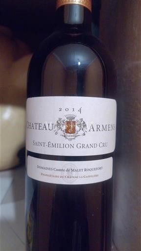 Bordeaux Saint-Émilion Grand Cru Grand Cru Château Armens 2014
