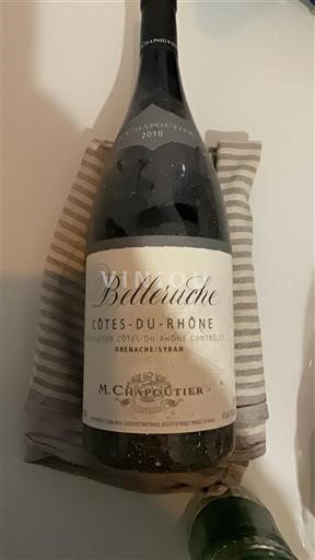 Vallée du Rhône Côtes-du-rhône M. Chapoutier Belleruche 2010