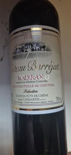 Sudoeste Madiran Château Barréjat Séduction 2020